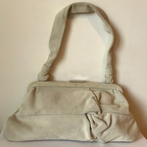 NWOT Banana Republic Suede Handbag in Cream